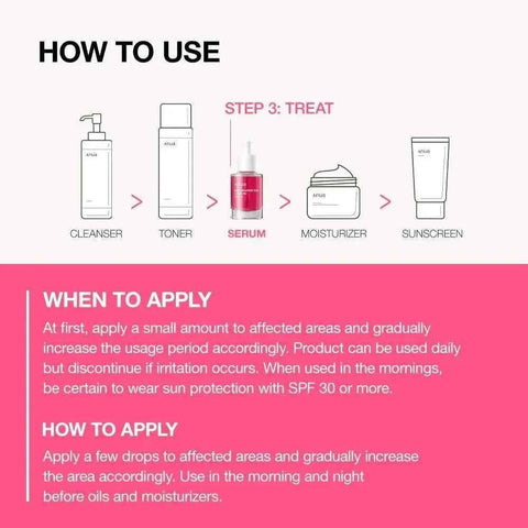 Anua Niacinamide Serum 10% + TXA 4% Brightening Formula for Radiant Skin - Achieve Glowing Complexion - Brightening Face Serum - Anua -- United Arab Emirates -- Pinky Cosmetics