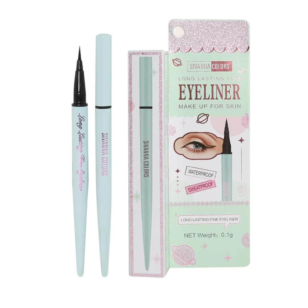 Sivanna Colors Lasting Fine Eyeliner Black 0.8G - - Pinky Cosmetics -- United Arab Emirates -- Pinky Cosmetics