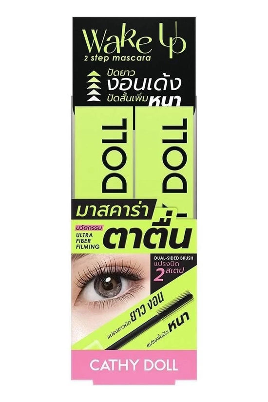 Cathy Doll Wake Up 2 Step Mascara 5.5g Lasting Waterproof Sweatproof - Pinky Cosmetics