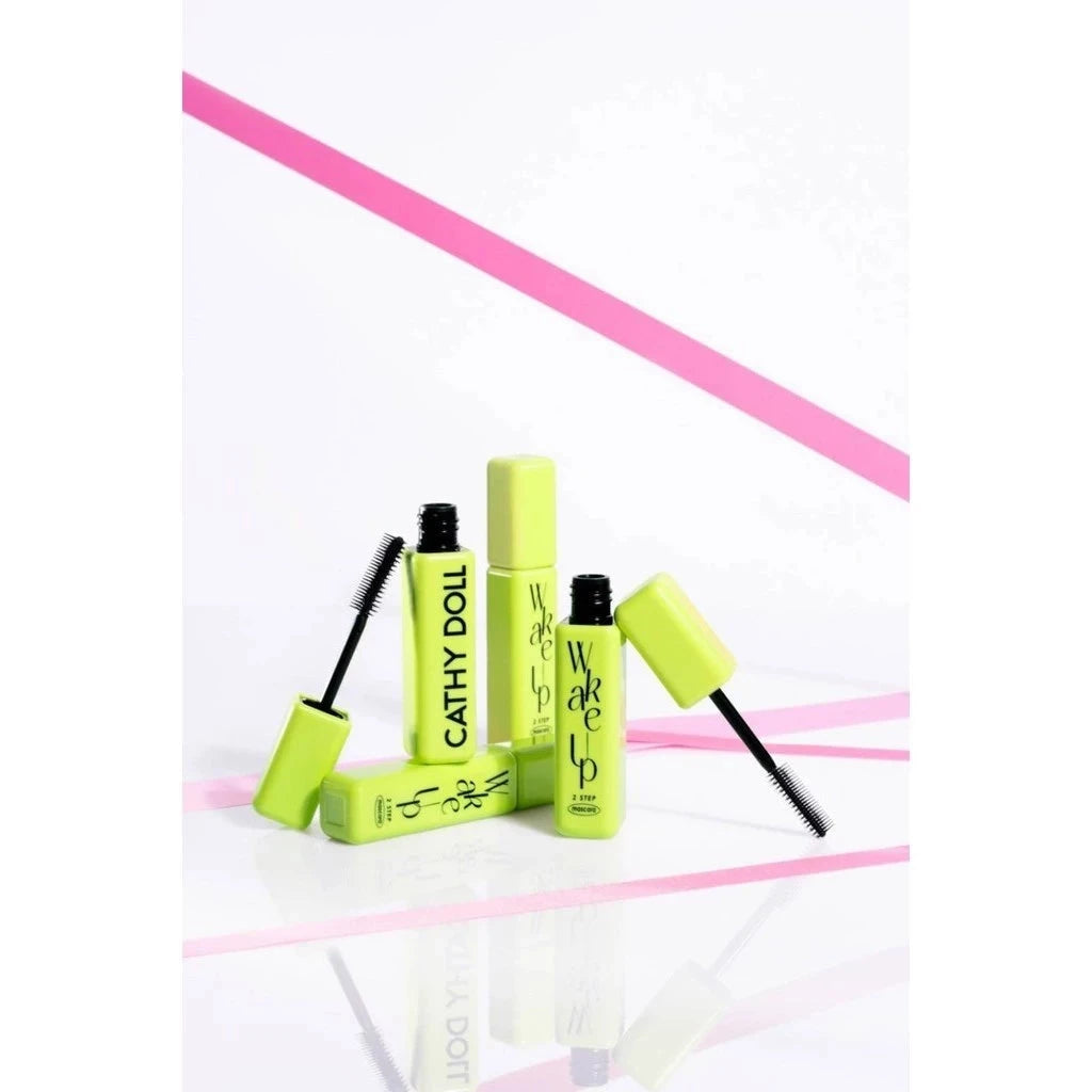 Cathy Doll Wake Up 2 Step Mascara 5.5g Lasting Waterproof Sweatproof - Pinky Cosmetics