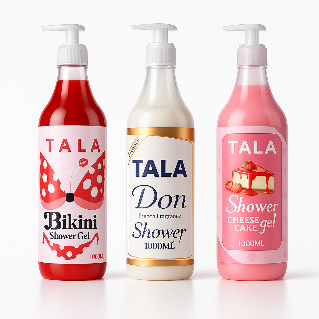 TALA Shower Gel 5-Scent Collection (1000ml)