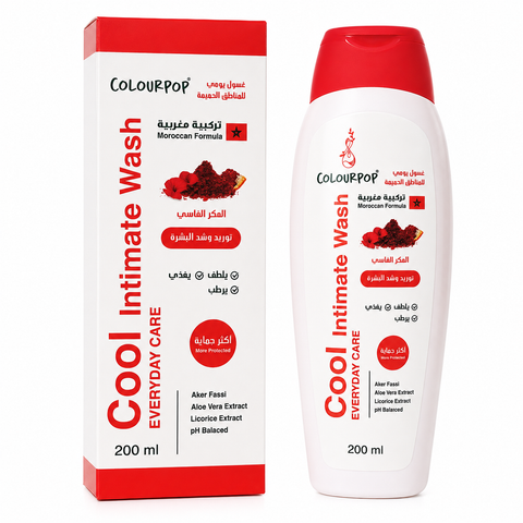 Colourpop Intimate Wash with Aker Fassi 200ml back packaging with ingredients and directions