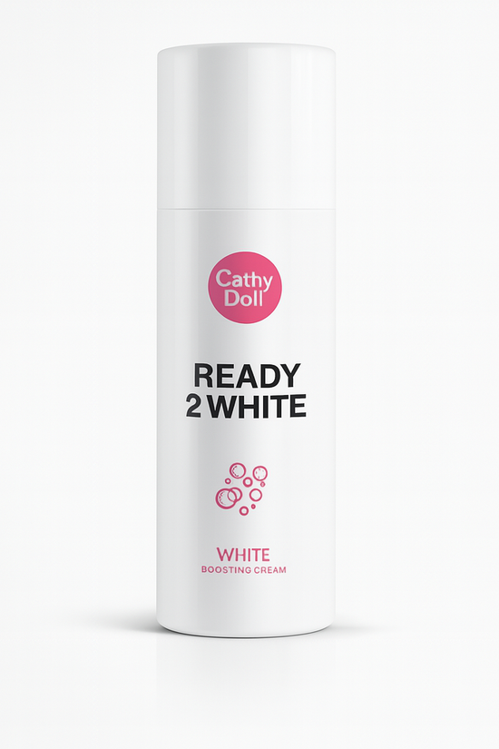 Cathy Doll Ready 2 White cream bottle on a white background
