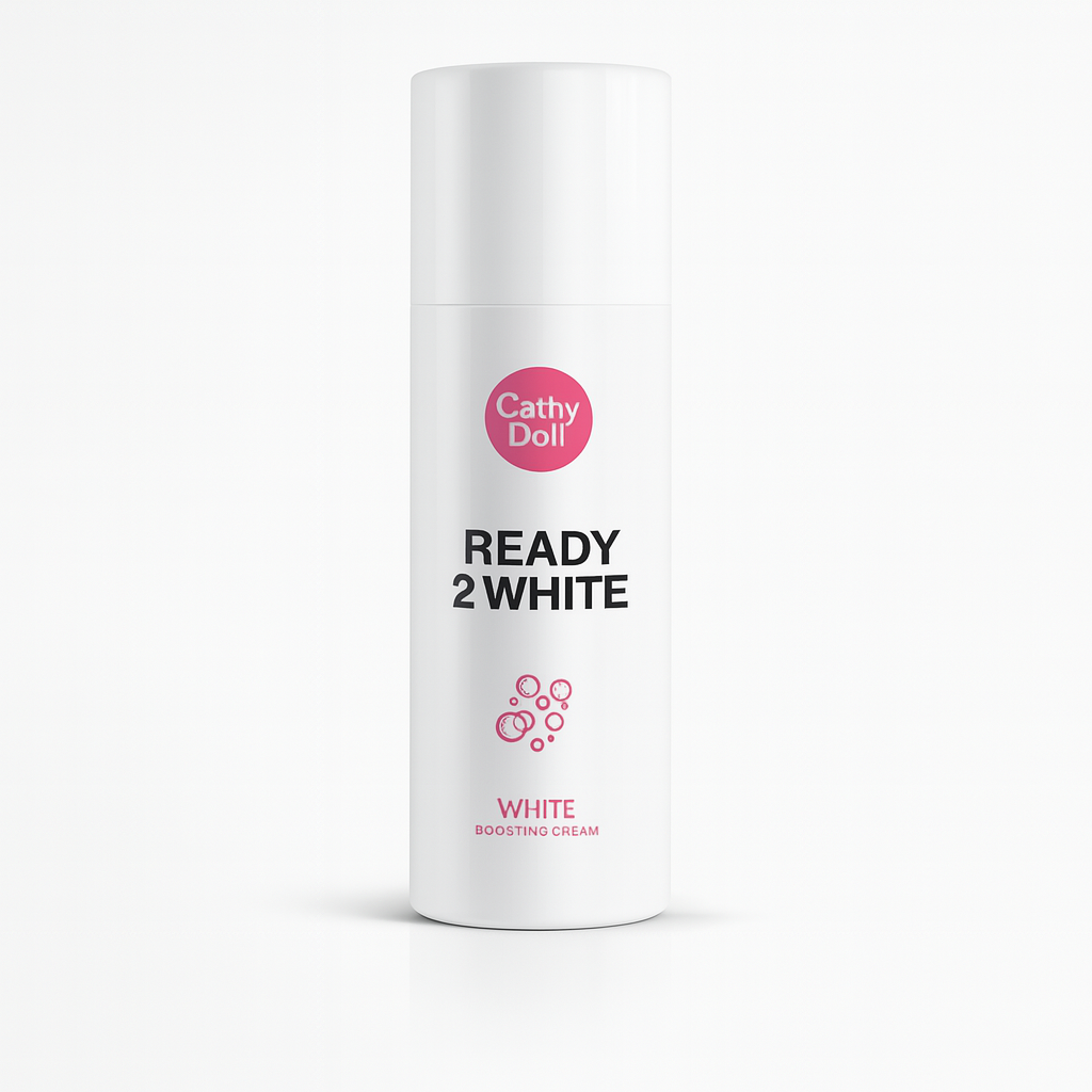 Cathy Doll Ready 2 White cream bottle on a white background