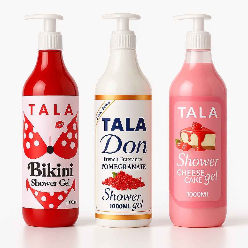 TALA Shower Gel 5-Scent Collection (1000ml)