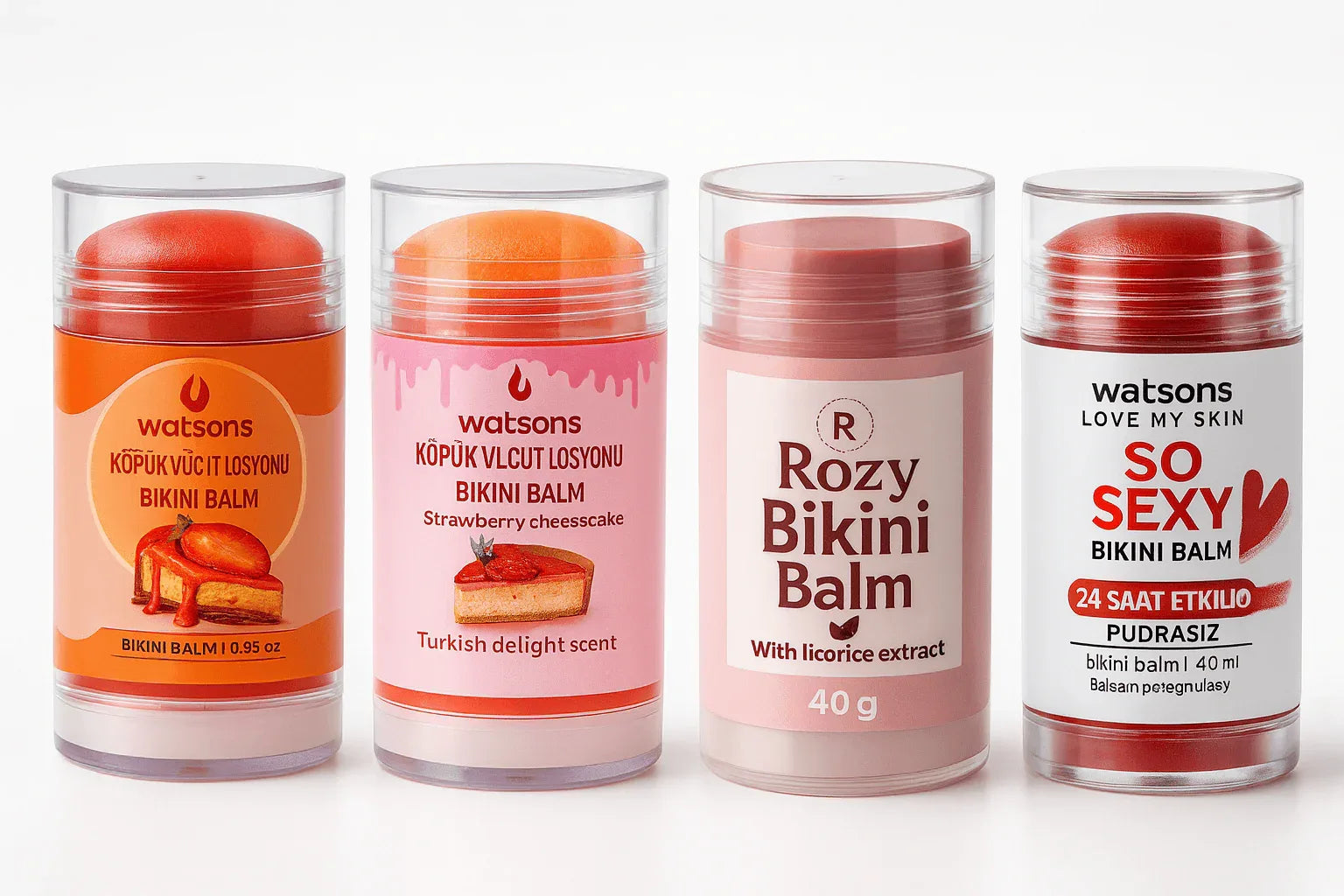 Premium Bikini Balm Collection - 4 Variants 40ml - Body Care & Intimate Care Collection - Multi-Brand Premium Collection -- United Arab Emirates -- Pinky Cosmetics