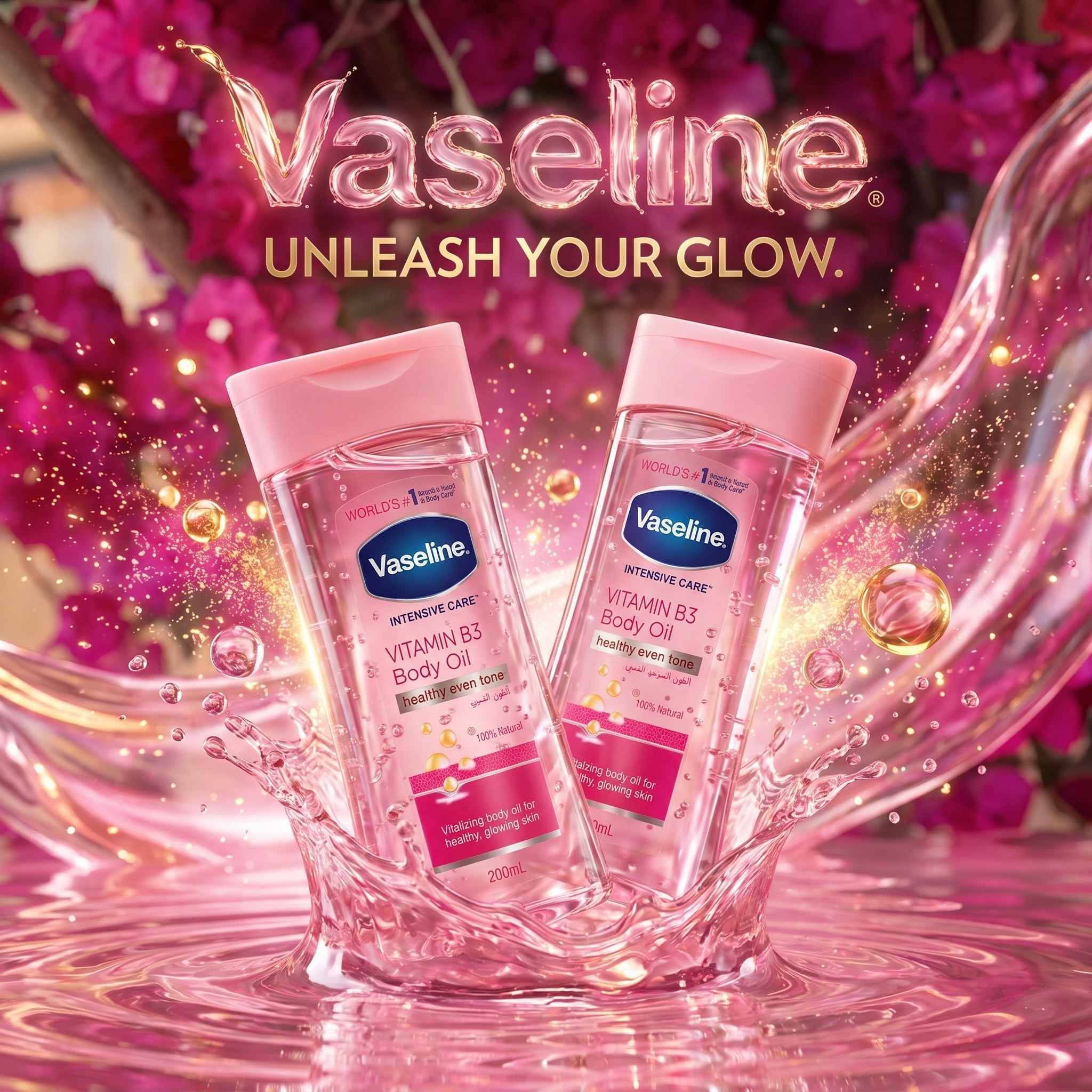 Vaseline Vitamin B3 Body Oil 200ml - Healthy Even Tone & Glow