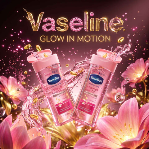 Vaseline Vitamin B3 Body Oil 200ml - Healthy Even Tone & Glow