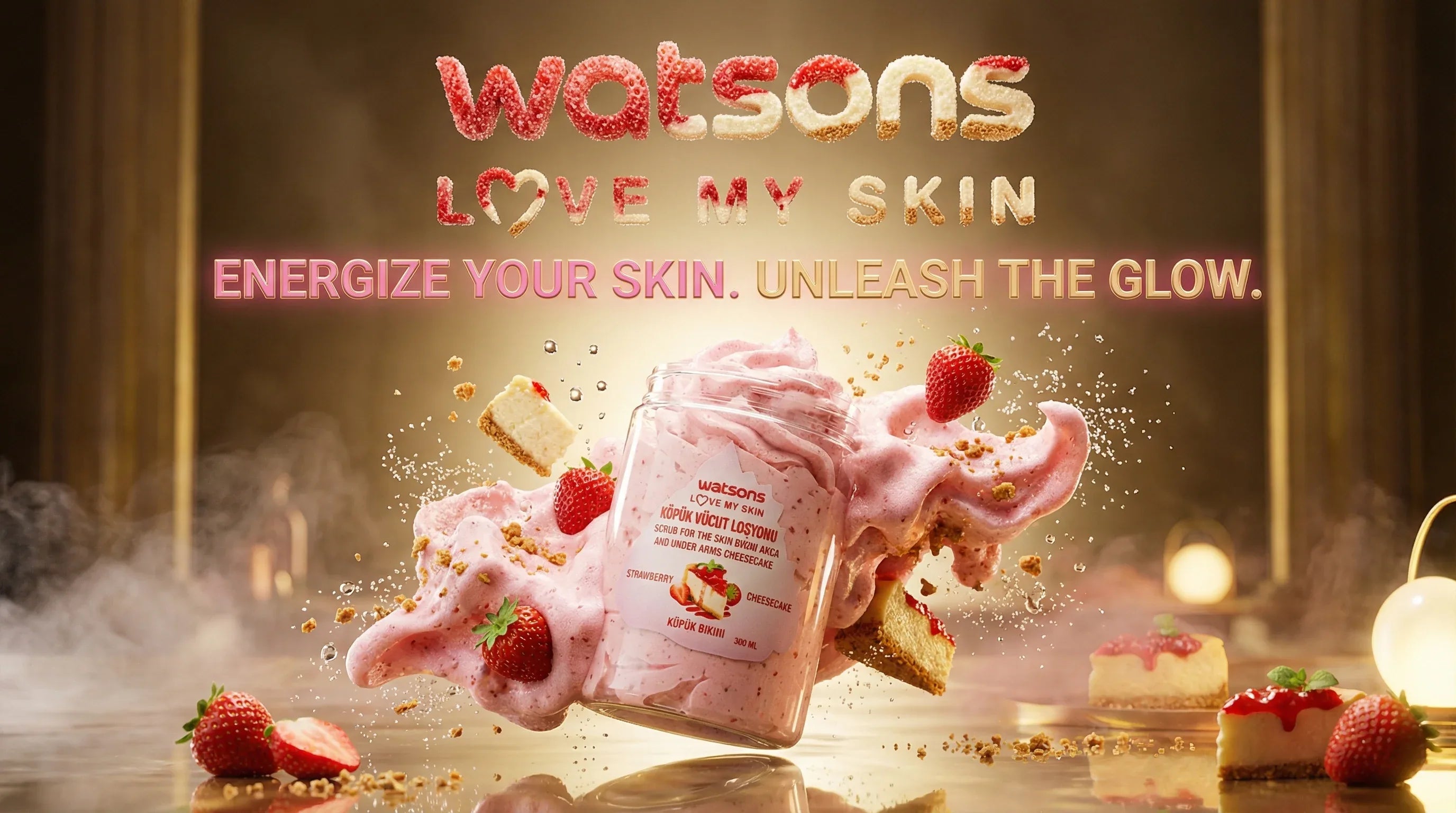 Strawberry Cheesecake Foam Lotion - Watsons Soft Skin - Body Lotion - Watsons -- United Arab Emirates -- Pinky Cosmetics