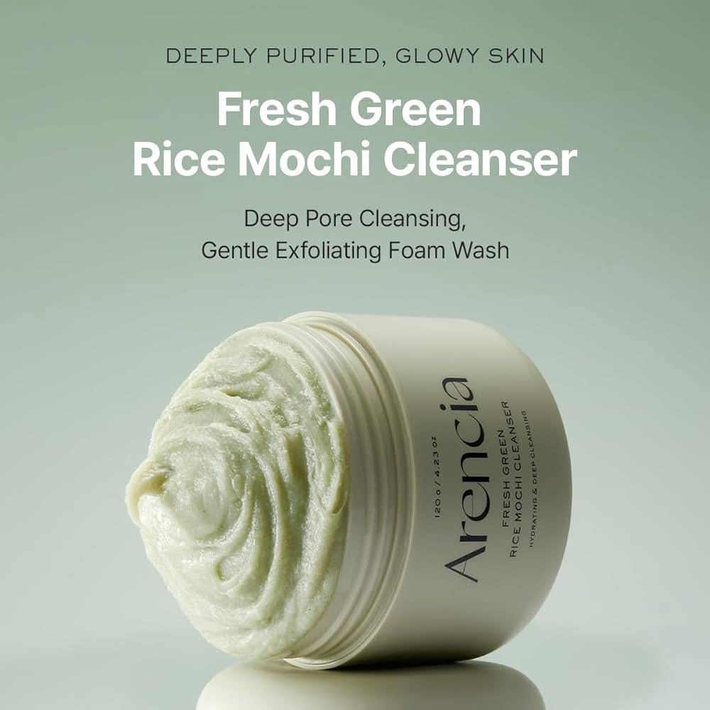 Arencia Fresh Green Rice Mochi Cleanser - Hydrating & Deep Pore Care Arencia Face Cleanser  Pinky Cosmetics