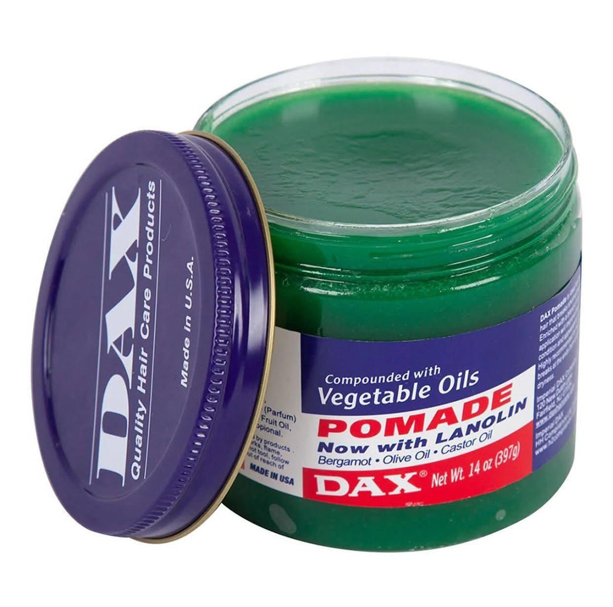 DAX Pomade with Lanolin - Vegetable Oils Hair Styling Pomade 14oz - - Pinky Cosmetics -- United Arab Emirates -- Pinky Cosmetics