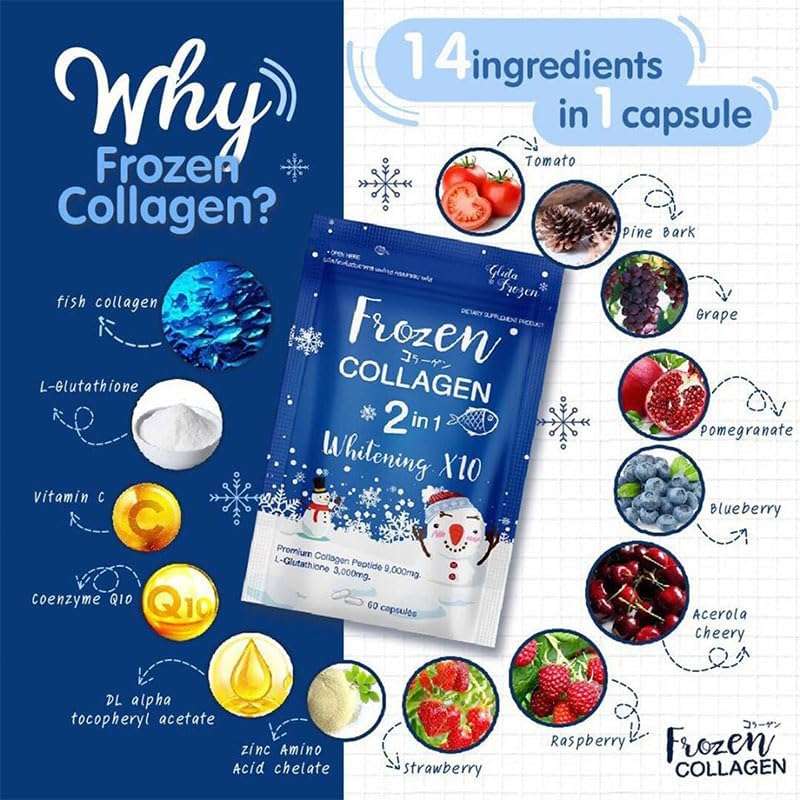 Frozen Collagen Glutathione x10 Younger for Whitening Lightening Skin - Pinky Cosmetics