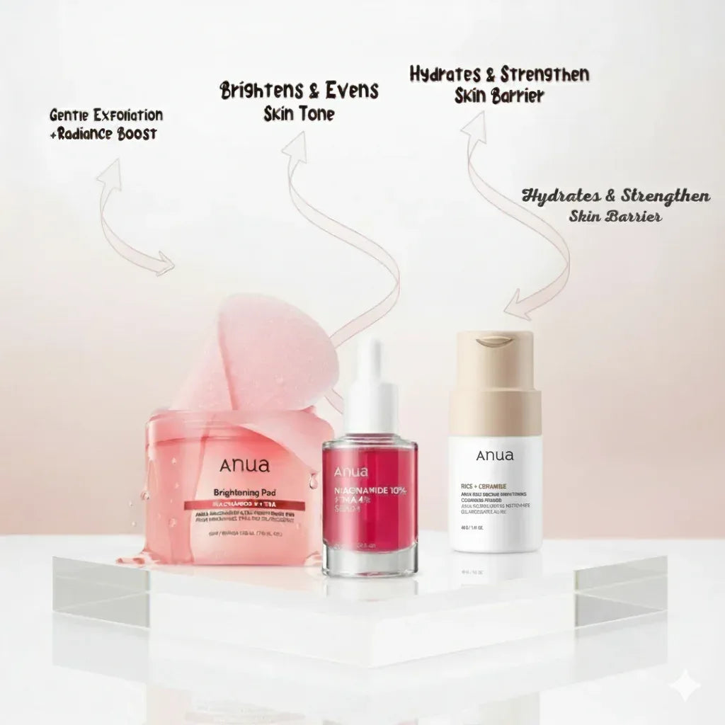 Anua Brightening Set - Niacinamide & Rice Formula - offer set - Anua -- United Arab Emirates -- Pinky Cosmetics