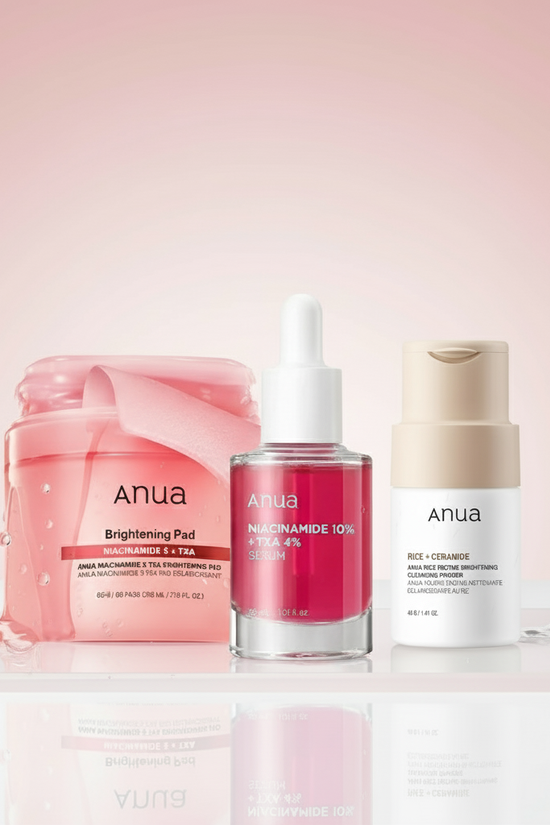 Anua Brightening Set - Niacinamide & Rice Formula Anua Skincare Set  Pinky Cosmetics