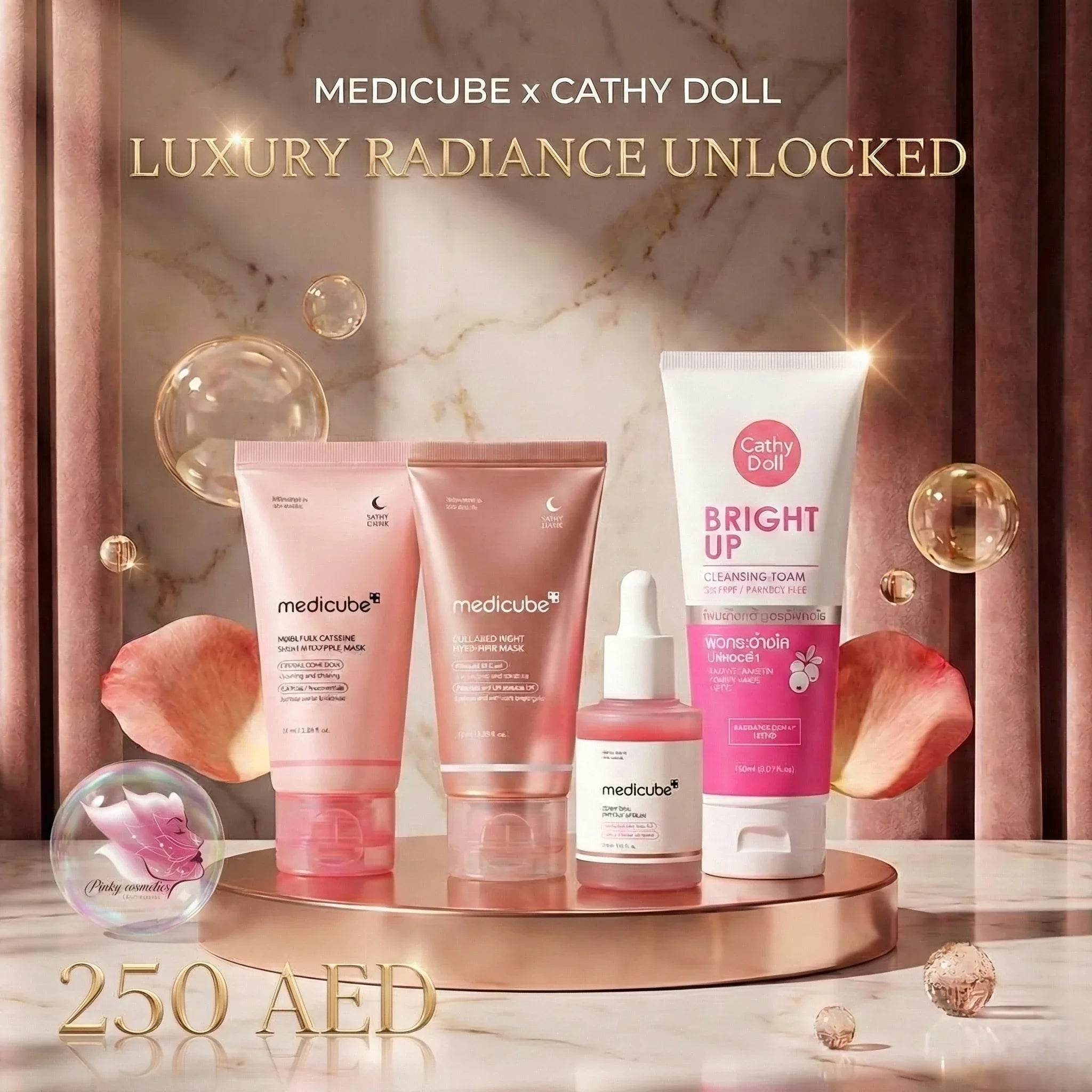 Buy medicube skincare bundle- Medicube Night Care & Cathy Doll Bright Up Set | مجموعة العناية بالبشرة الكورية - offer set - Medicube & Cathy Doll -- United Arab Emirates -- Pinky Cosmetics