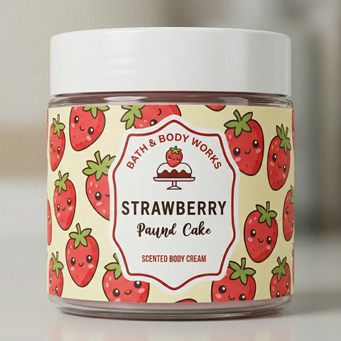 Strawberry Pound Cake Body Cream - Bath & Body Works Bath & Body Works Body Cream  Pinky Cosmetics