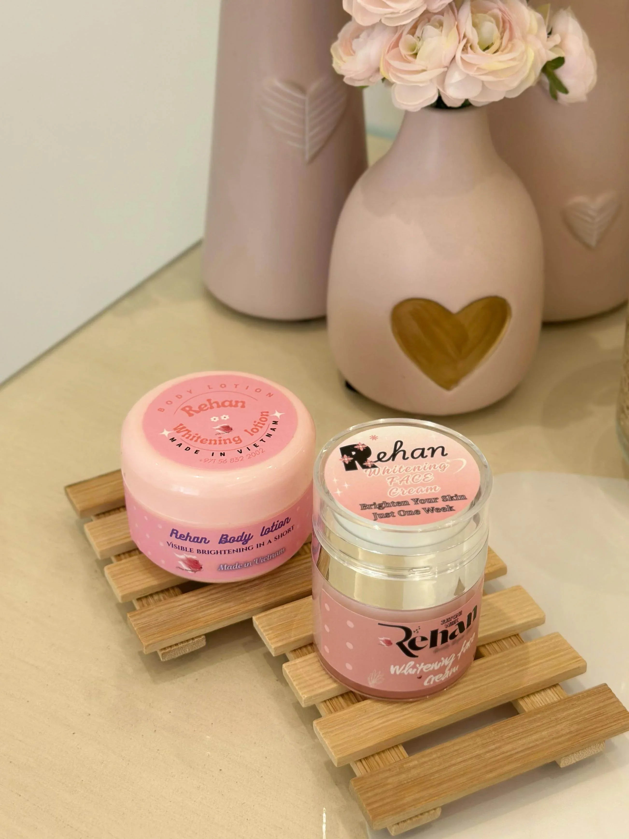 Rehan Whitening Set – Face Cream + Body Lotion - Skin Care Set - Pinky Cosmetics -- United Arab Emirates -- Pinky Cosmetics
