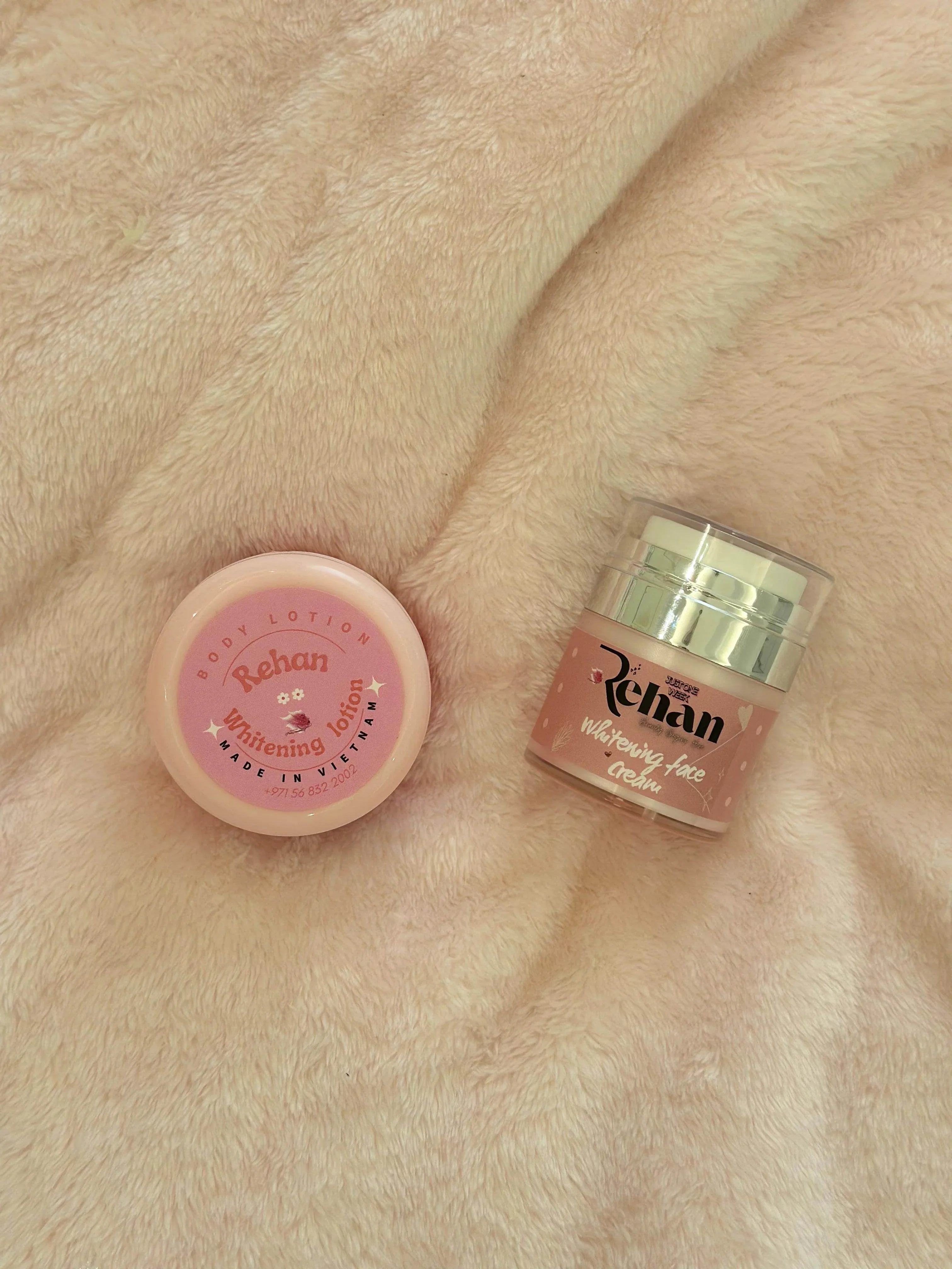Rehan Whitening Set – Face Cream + Body Lotion - Skin Care Set - Pinky Cosmetics -- United Arab Emirates -- Pinky Cosmetics