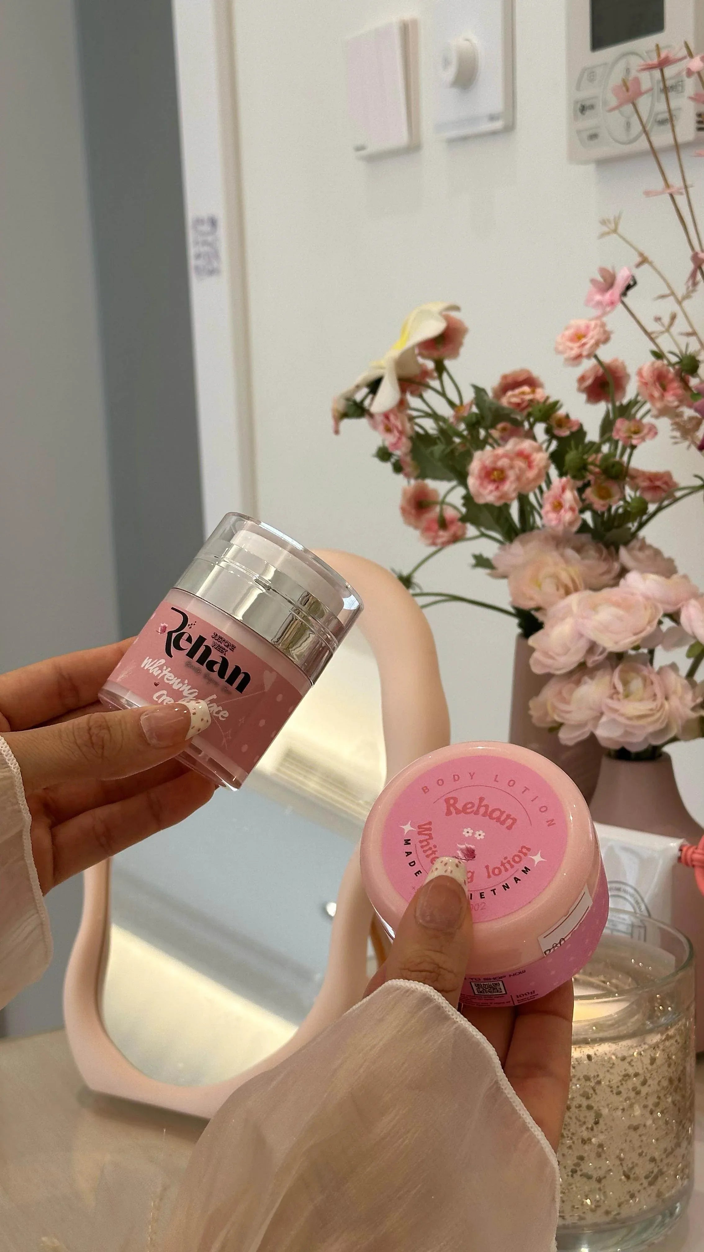 Rehan Whitening Set – Face Cream + Body Lotion - Skin Care Set - Pinky Cosmetics -- United Arab Emirates -- Pinky Cosmetics