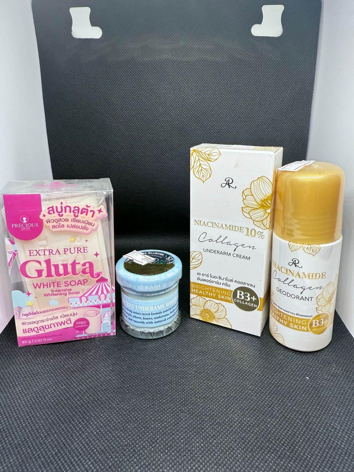 Underarm Whitening & Gluta Skin Care Set - Whitening & Deodorant Set - Gluta, R, Secret -- United Arab Emirates -- Pinky Cosmetics