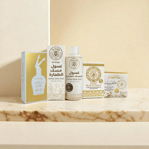Tahara Musk Feminine Hygiene & Fragrance Set-4Ps - Feminine Hygiene & Body Fragrance Set - Dr. Araby, LaVoilá -- United Arab Emirates -- Pinky Cosmetics