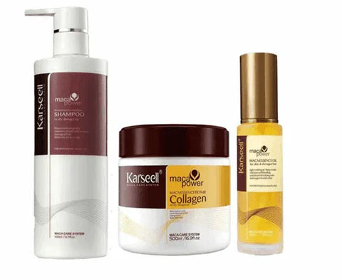 Karseell Magic Power Collagen Set - Ultimate Hair Repair - Hair set (shampoo, mask, oil) - Karseell -- United Arab Emirates -- Pinky Cosmetics