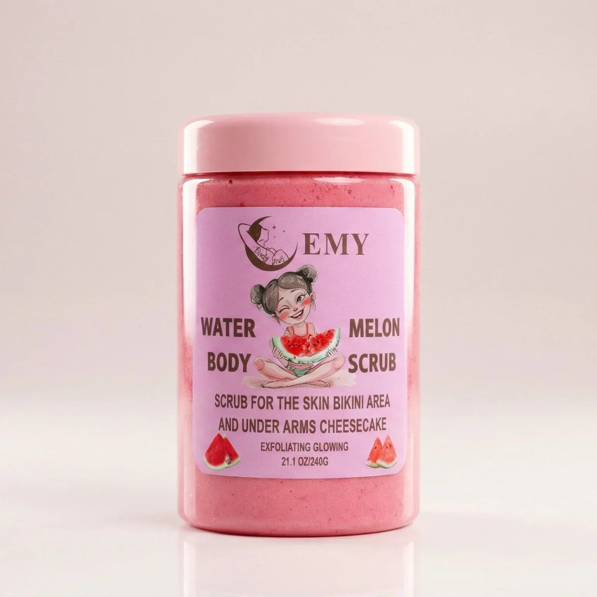 Watermelon Body Scrub - EMY Exfoliating Glow - Body Scrub - EMY -- United Arab Emirates -- Pinky Cosmetics