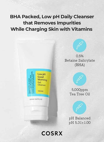 COSRX Low pH Good Morning Gel Cleanser - Face Cleanser - COSRX -- United Arab Emirates -- Pinky Cosmetics