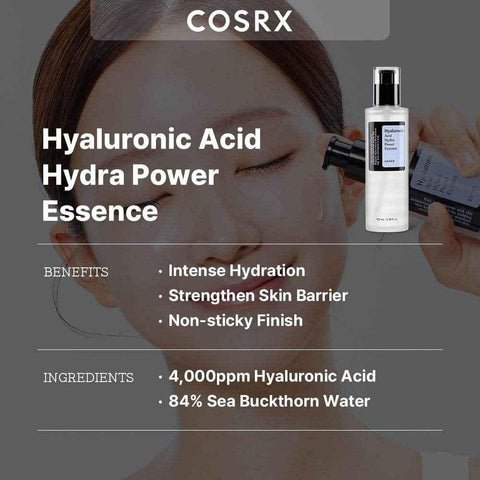 COSRX Hyaluronic Acid Hydra Power Essence – 100ml - Hydrating Essence / Korean Skincare - COSRX -- United Arab Emirates -- Pinky Cosmetics