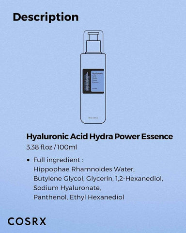 COSRX Hyaluronic Acid Hydra Power Essence – 100ml - Hydrating Essence / Korean Skincare - COSRX -- United Arab Emirates -- Pinky Cosmetics