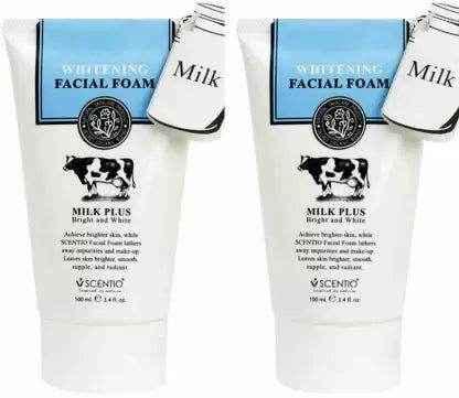 Scentio Milk Plus Whitening Facial Foam Cleanser - Facial Cleansers - Scentio -- United Arab Emirates -- Pinky Cosmetics