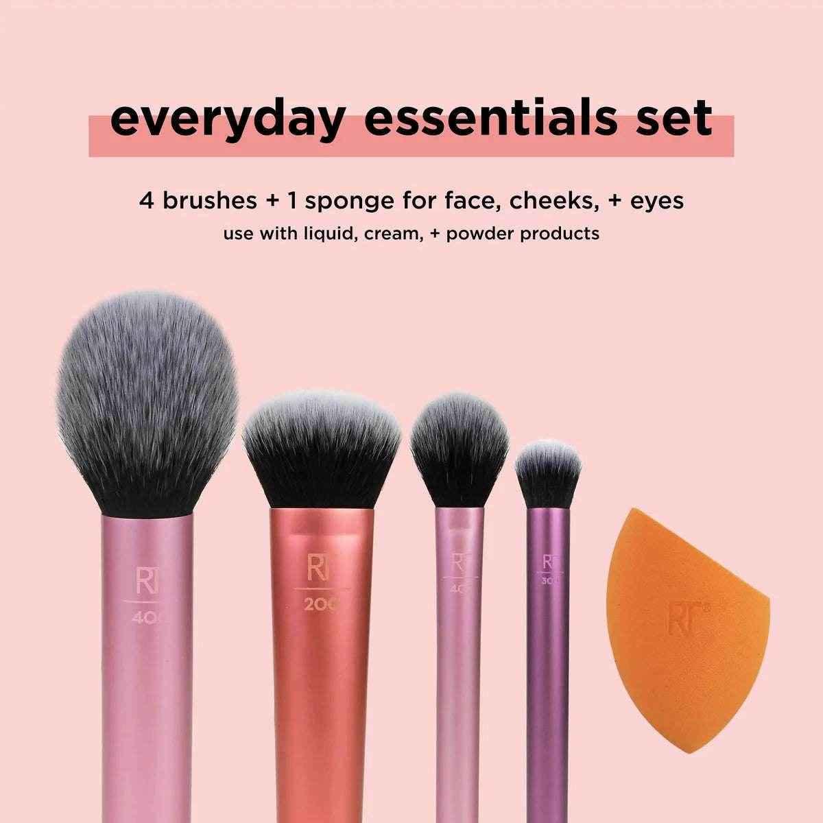 Real Techniques Everyday Essentials Brush Set ✨🖌 - - Pinky Cosmetics -- United Arab Emirates -- Pinky Cosmetics
