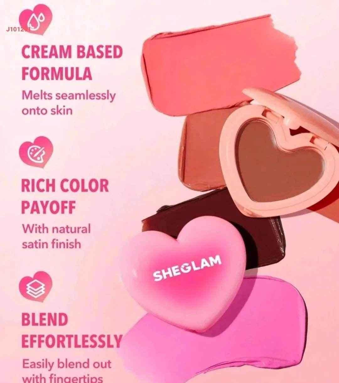 SHEGLAM Playing Cupid Cream Blush-Devotion Xmas Christmas Gift Winter Y2K Pink Black Friday Halloween Thanksgiving Christmas Decor Party Beach Travel 3 - - Pinky Cosmetics -- United Arab Emirates -- Pinky Cosmetics