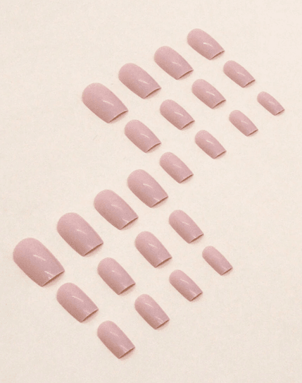 24pcs Candy-Colored Press-On Nails - Minimalist Solid Glossy Acrylic Set for Women with Jelly Gel and Nail File Included - - Pinky Cosmetics -- United Arab Emirates -- Pinky Cosmetics