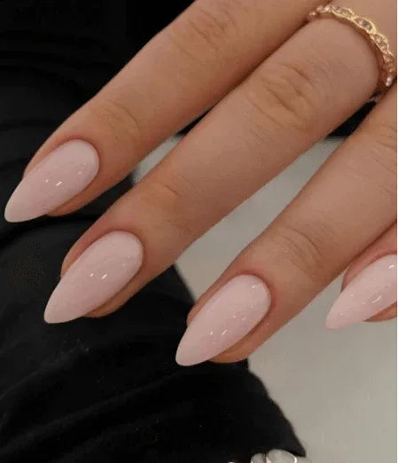 24pcs French Almond-Shaped Fake Nails in Autumn Pink - Versatile Press On Nails for Daily, Party, and Festival Use with Jelly Glue and Nail File - - Pinky Cosmetics -- United Arab Emirates -- Pinky Cosmetics