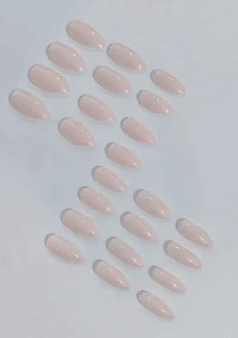 24pcs French Almond-Shaped Fake Nails in Autumn Pink - Versatile Press On Nails for Daily, Party, and Festival Use with Jelly Glue and Nail File - - Pinky Cosmetics -- United Arab Emirates -- Pinky Cosmetics