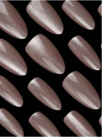 24 Pieces Pink Transparent Press-On Nails Almond Shape Gradient French Short Nails Art - - Pinky Cosmetics -- United Arab Emirates -- Pinky Cosmetics