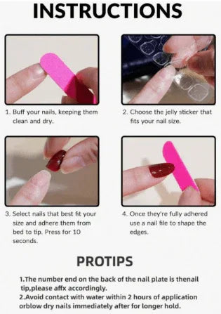 Valentine's False Nails 24pcs Short Almond Shape Solid Burgundy Color with Nail File and Jelly Gel Press On Nail Supplies - - Pinky Cosmetics -- United Arab Emirates -- Pinky Cosmetics