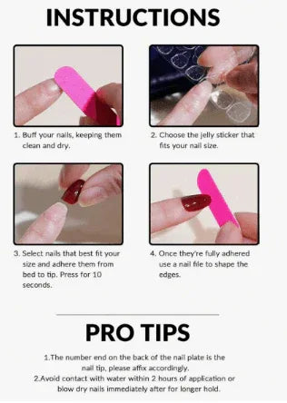 24 Pieces Pink Transparent French Press On Nails - Almond Shape Gradient Love Nail Art Kits - - Pinky Cosmetics -- United Arab Emirates -- Pinky Cosmetics