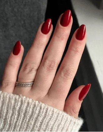 Transform Your Nails with 24Pcs Wine Red Press On Nails Set - Short Oval Macaron Candy Color Acrylic Fake Nails, Includes Jelly Glue and Nail File for Daily Use and Parties - - Pinky Cosmetics -- United Arab Emirates -- Pinky Cosmetics