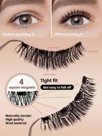 1 Pair Natural Cat Eye Lashes Winged Handmade Faux Mink Eyelashes Fake Lashes Soft Eyelash Makeup - - Pinky Cosmetics -- United Arab Emirates -- Pinky Cosmetics