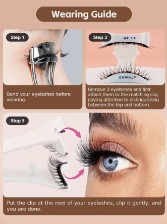 1 Set 4pcs Magnetic Eyeliner & Magnetic Eyelash Kit - Natural Looking Reusable False Eyelashes With Strong Magnet, 5-10mm Faux Mink Lashes For Everyday Wear, Waterproof