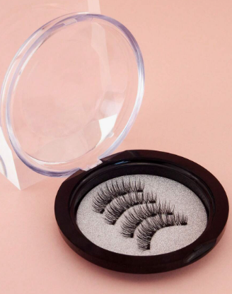 1 Set 4pcs Magnetic Eyeliner & Magnetic Eyelash Kit - Natural Looking Reusable False Eyelashes With Strong Magnet, 5-10mm Faux Mink Lashes For Everyday Wear, Waterproof