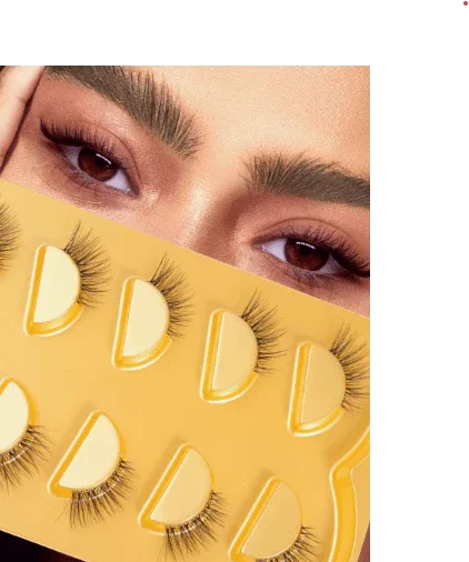 5 Pairs Wispy Cat Eye Natural Short False Eyelashes With Transparent Band, Faux Mink Lashes - - Pinky Cosmetics -- United Arab Emirates -- Pinky Cosmetics