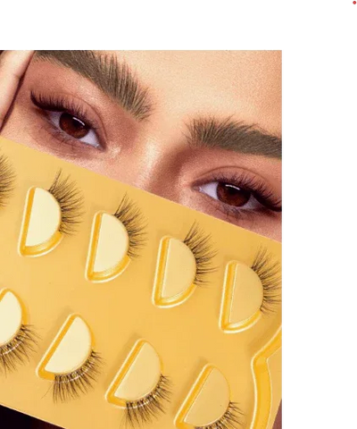 5 Pairs Wispy Cat Eye Natural Short False Eyelashes With Transparent Band, Faux Mink Lashes - - Pinky Cosmetics -- United Arab Emirates -- Pinky Cosmetics