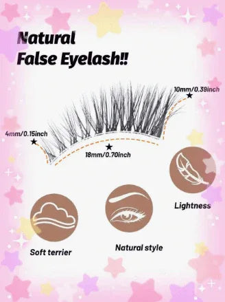 5 Pairs Wispy Catseye Natural Short Faux Mink Eyelashes With Invisible Transparent Band Lashes Makeup Cosmetics - - Pinky Cosmetics -- United Arab Emirates -- Pinky Cosmetics