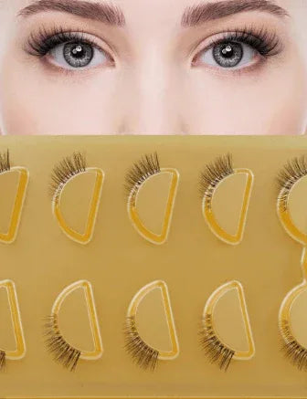 5 Pairs Wispy Catseye Natural Short Faux Mink Eyelashes With Invisible Transparent Band Lashes Makeup Cosmetics - - Pinky Cosmetics -- United Arab Emirates -- Pinky Cosmetics