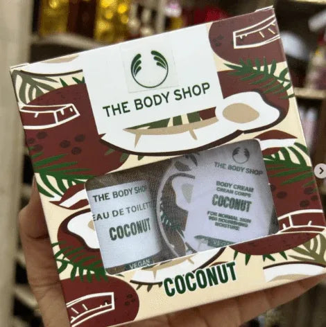 The Body Shop Coconut Gift Set – Eau de Toilette + Body Cream - - Pinky Cosmetics -- United Arab Emirates -- Pinky Cosmetics