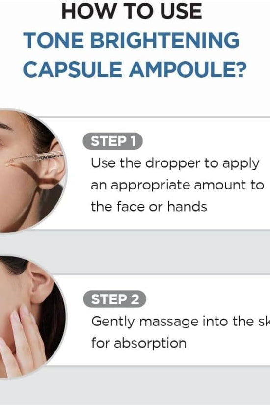 Instructions for using Skin1004 Centella ampoule with dropper application and skin massage steps for effective absorption