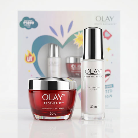 Olay Power Duo - Regenerist Cream & White Radiance Olay Skincare Set  Pinky Cosmetics